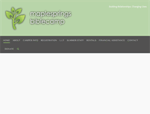Tablet Screenshot of maplesprings.ca